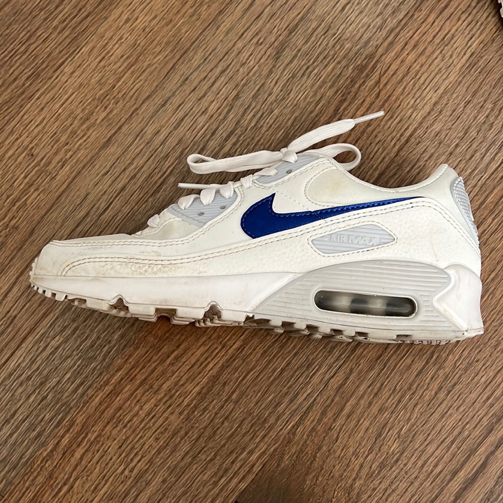 Nike air max 90 “white metallic blue” women’s 8